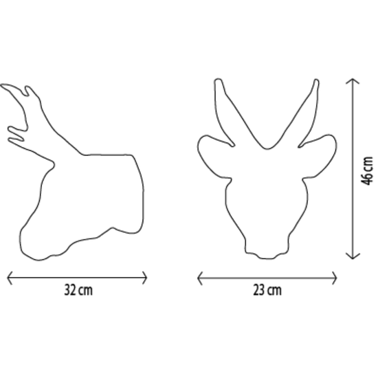 Toby the Roe Deer Wall Mounted Plush Head