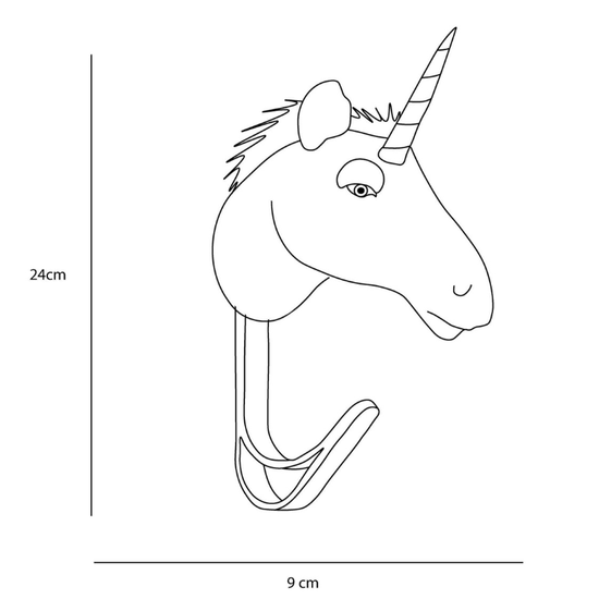White Unicorn Coat Hanger Maison Flaneur