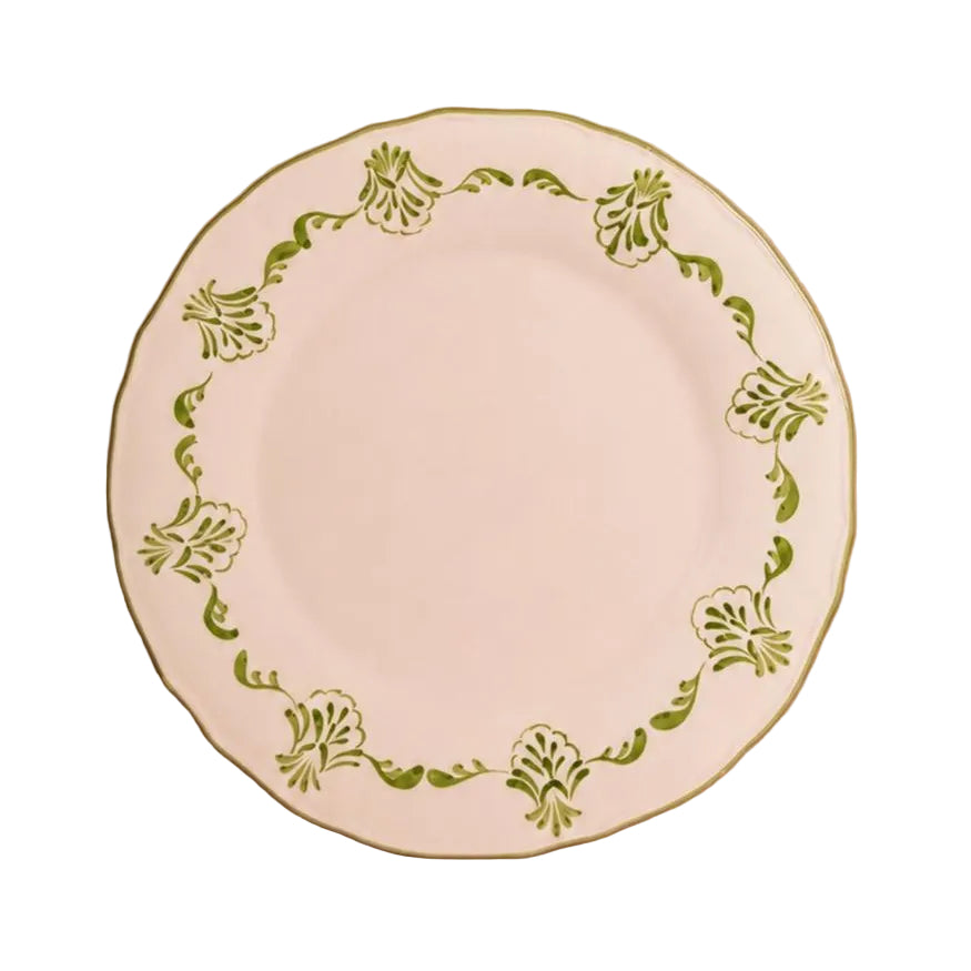 Cara Shell Dinner Plate, Green Set of 4