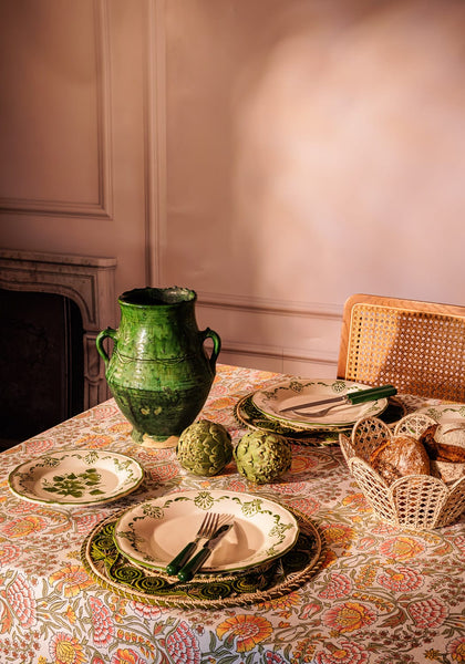 Cara Shell Dinner Plate, Green Set of 4