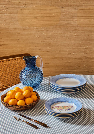 Dinner Plate Cornflower Blue Lace Dinner Plates - Set of 4