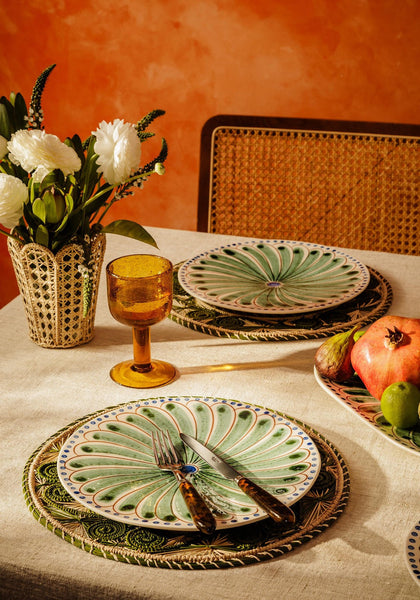 Peacock Dinner Plate, Green