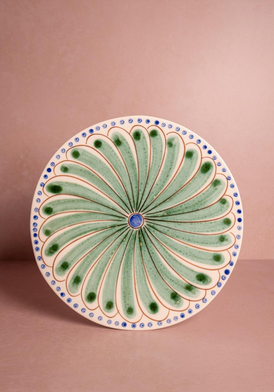 Dinner Plate Peacock Dinner Plate, Green Set of 4