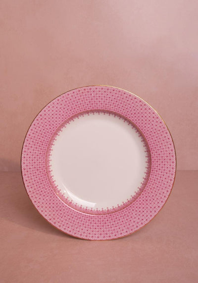 Pink Lace Dinner Plates - Set of 4