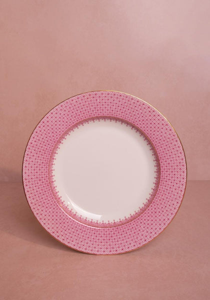 Pink Lace Dinner Plates - Set of 4