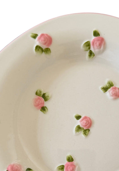 Pretty Pink Rose Side Plates - Set of 4