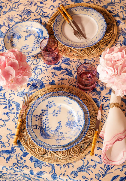 Virginia Blue and White Dinner Plates - Set of 4