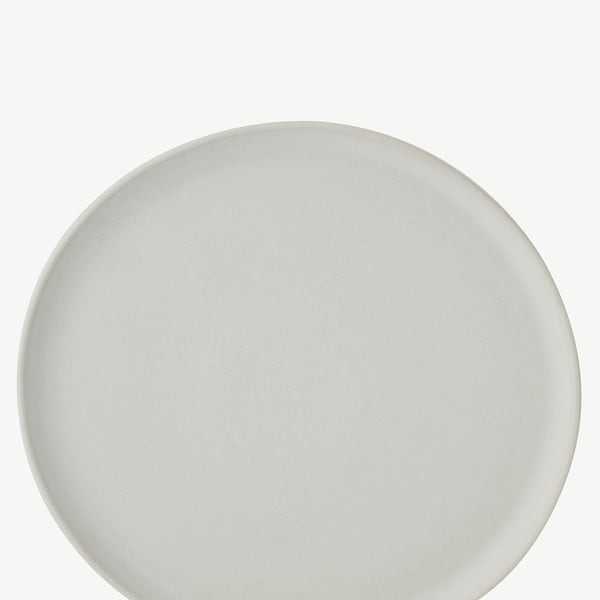 LoHo Dinner Plates Set of 4, Light Grey Reactive Glaze