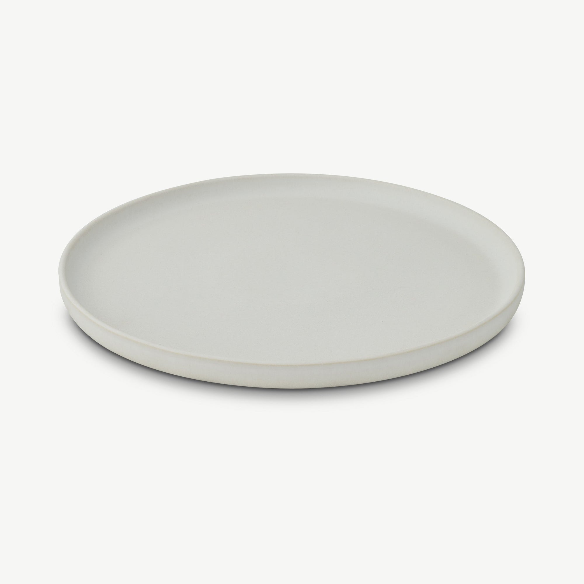LoHo Dinner Plates Set of 4, Light Grey Reactive Glaze