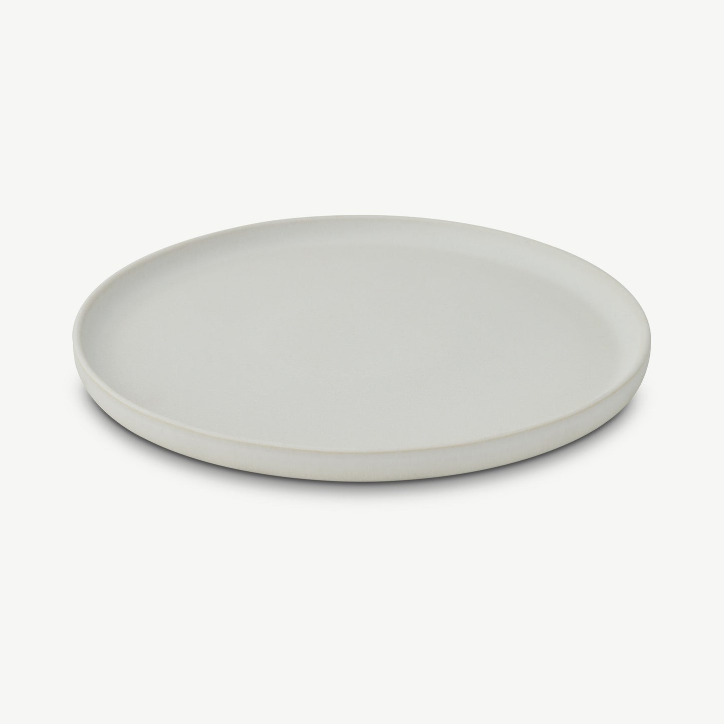 LoHo Dinner Plates Set of 4, Light Grey Reactive Glaze