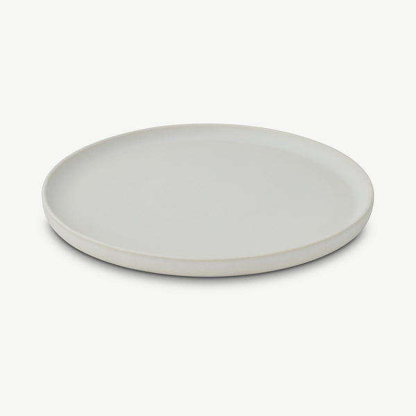 LoHo Dinner Plates Set of 4, Light Grey Reactive Glaze