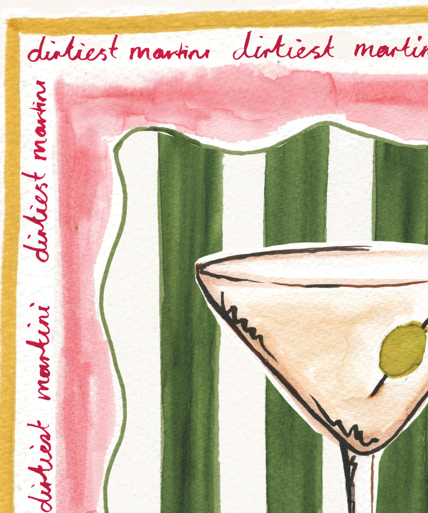Dirtiest Martini, Cocktail Art Print