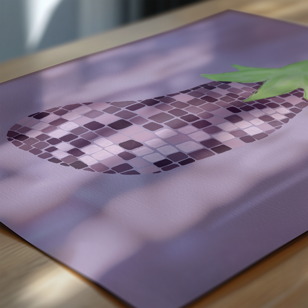 Disco Aubergine Print