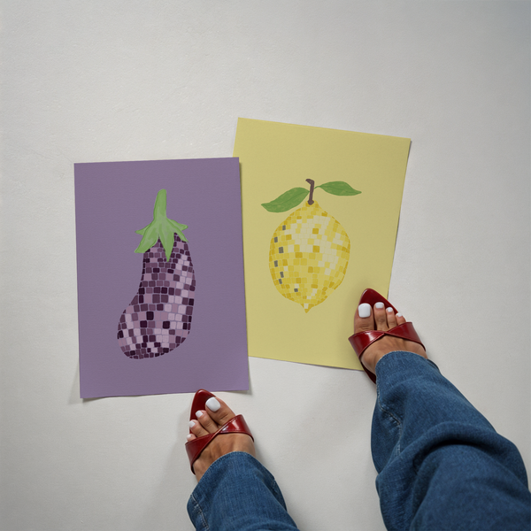 Disco Aubergine Print