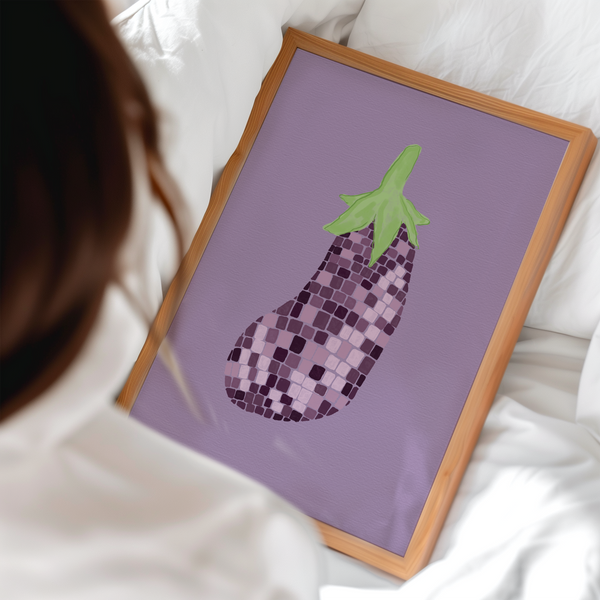 Disco Aubergine Print