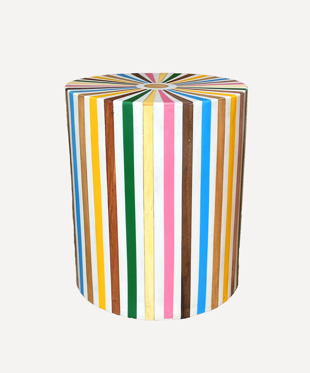 Disco Side Table | White Multi