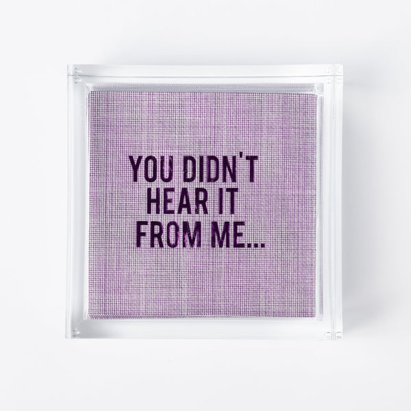 "You Didn't Hear It From Me" Disposable Napkin Set (Set of 20)