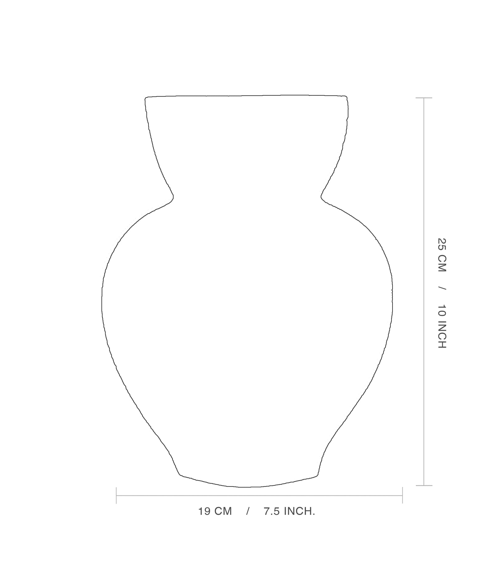 Ceramic Vase  ‘Amphora - White ’