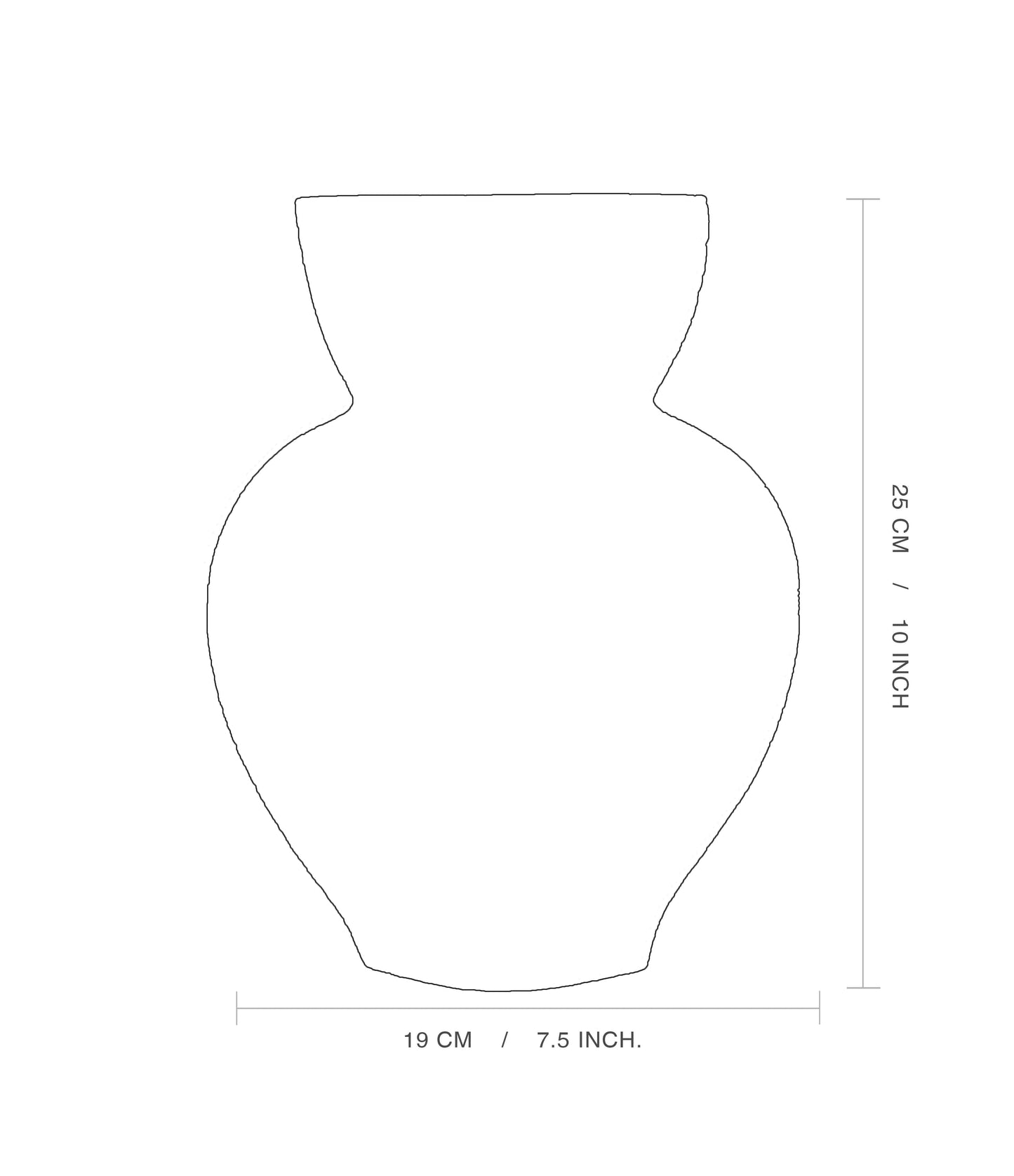 Ceramic Vase  ‘Amphora - White ’