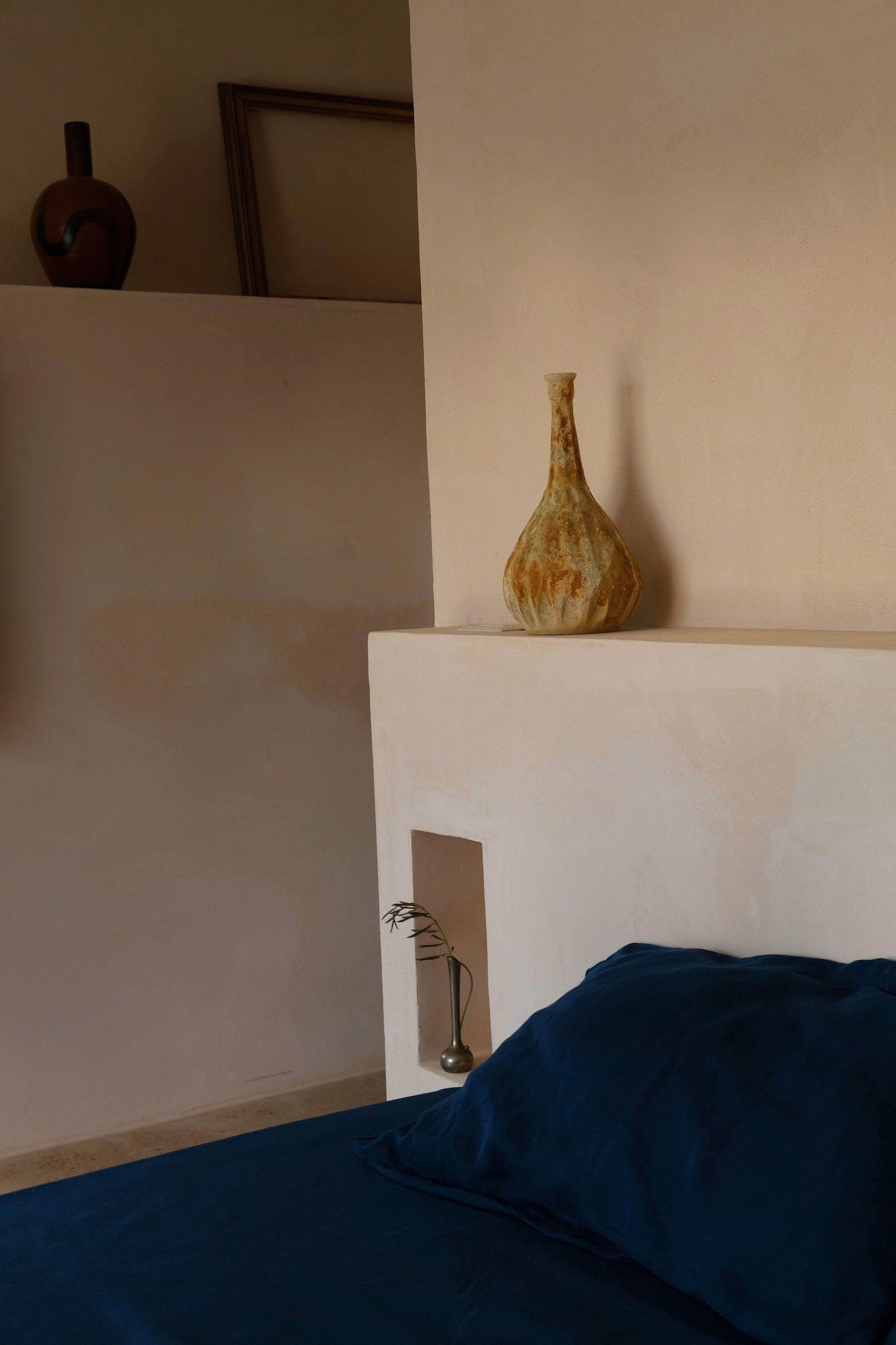 Hemp Pillowcase Pair Midnight Blue