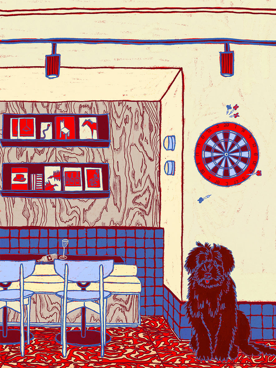 Darts & Dog - Limited Fine Art Print