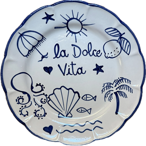 Dolce Vita Plate, Blue - 20cm