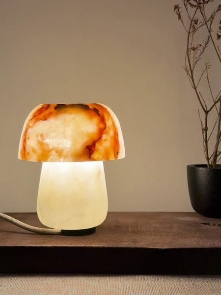 Shroom Dot | Alabaster Stone Lamp