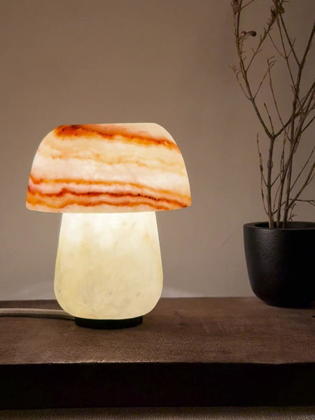 Shroom Dot | Alabaster Stone Lamp