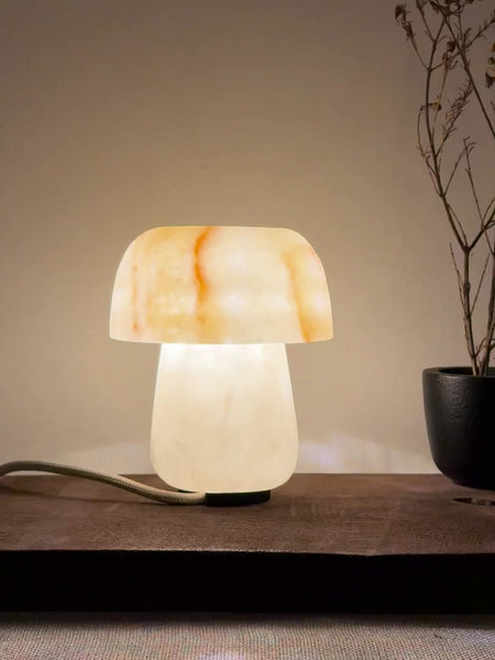 Shroom Dot | Alabaster Stone Lamp