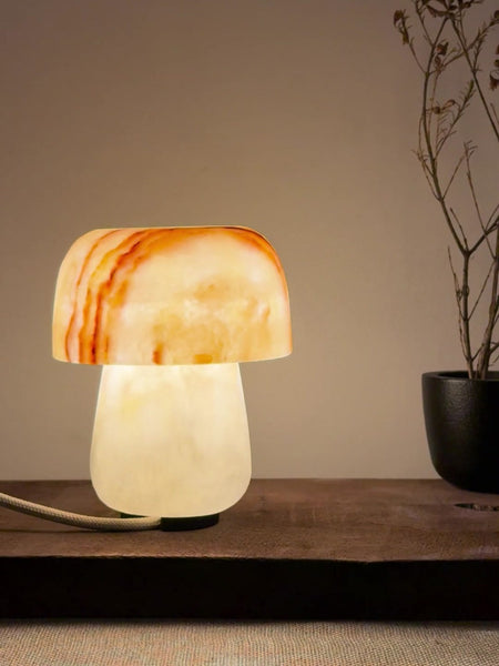 Shroom Dot | Alabaster Stone Lamp