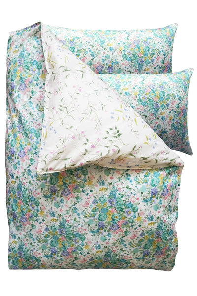 Bridgerton Reversible Duvet Set made with Liberty Fabric BOUQUET PARADE & REGAL BLOSSOM