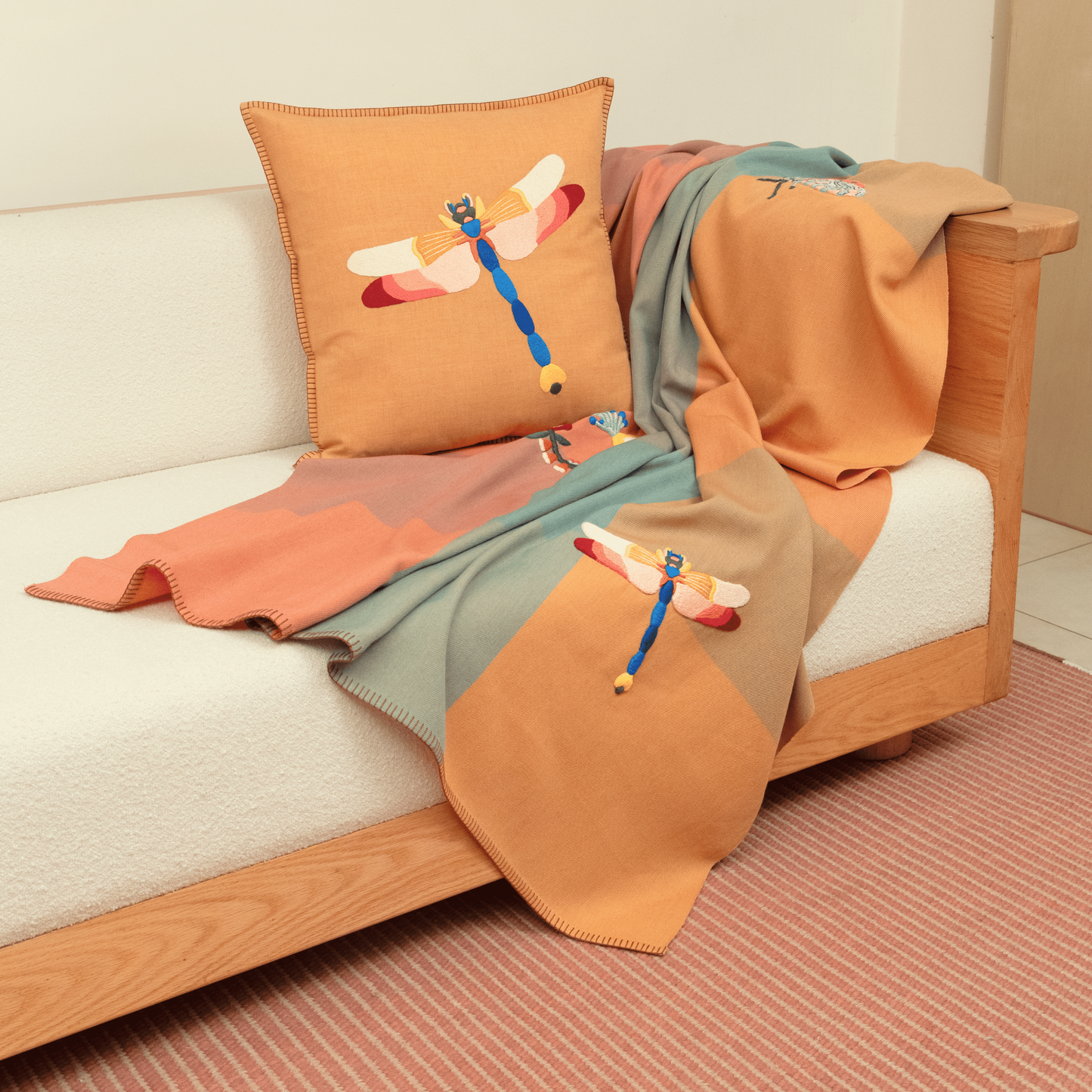Handwoven Merino Wool Pillow Cover 20" x 20"