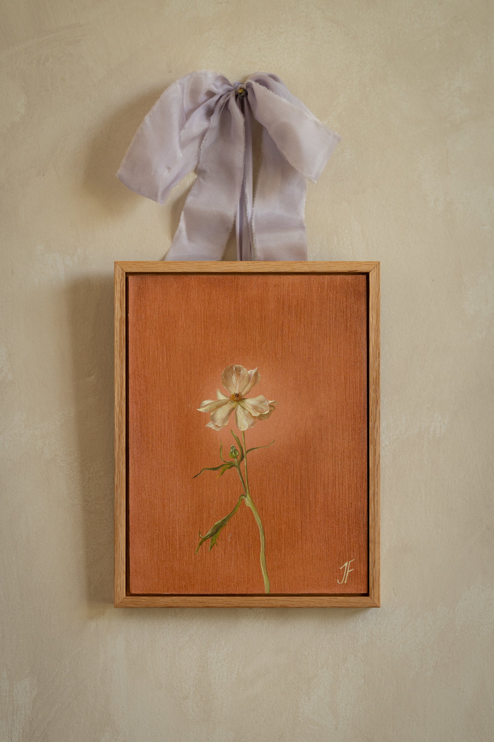 Butterfly Ranunculus Painting