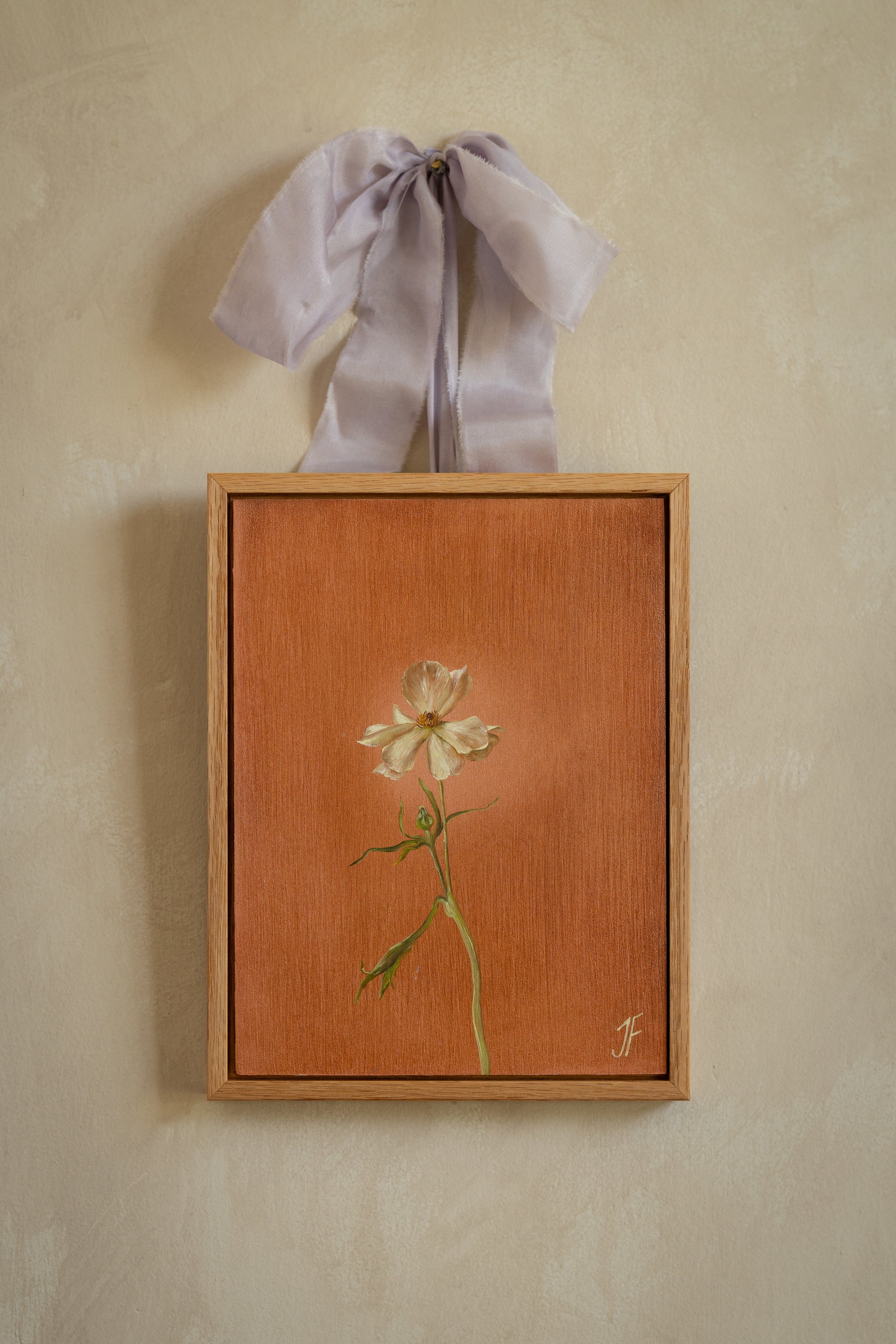 Butterfly Ranunculus Painting
