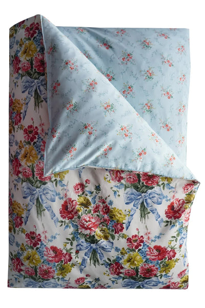 Reversible Duvet Set Made With Liberty Fabrics & Bridgerton Bow Bouquet & Garden Blooms