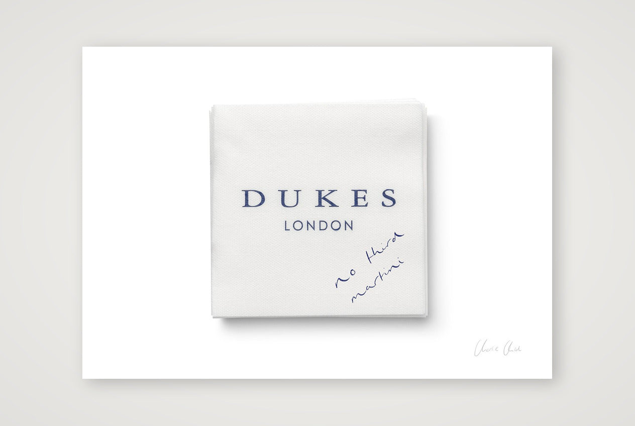 Napkin at Dukes — A4 (30×21cm, 12×8") Print only