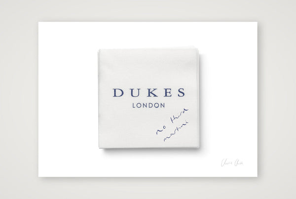Napkin at Dukes — A4 (30×21cm, 12×8") Print only