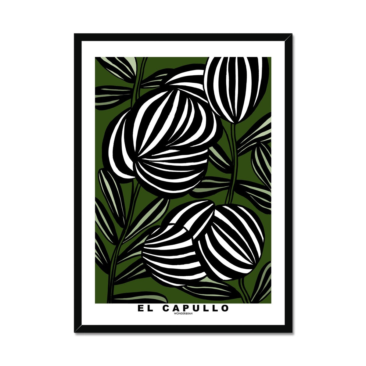 Green El Capullo Floral Print