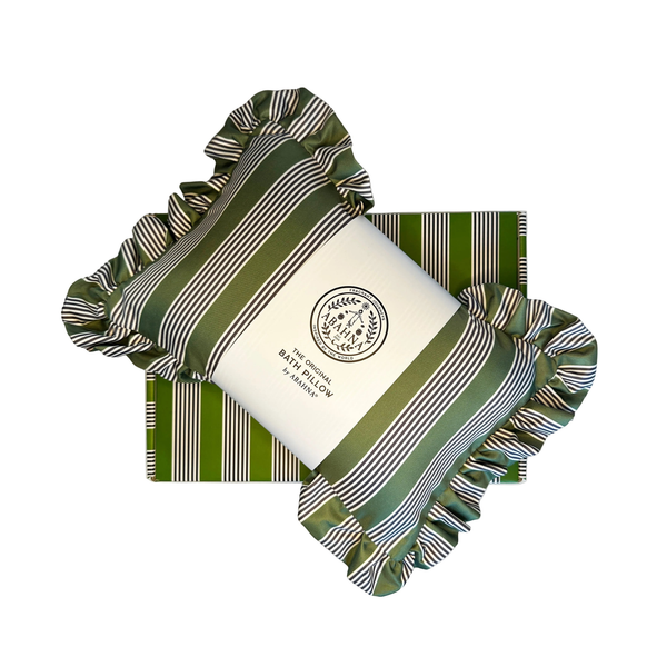 The Original Bath Pillow - Charcoal Grey & Green (Boxed)
