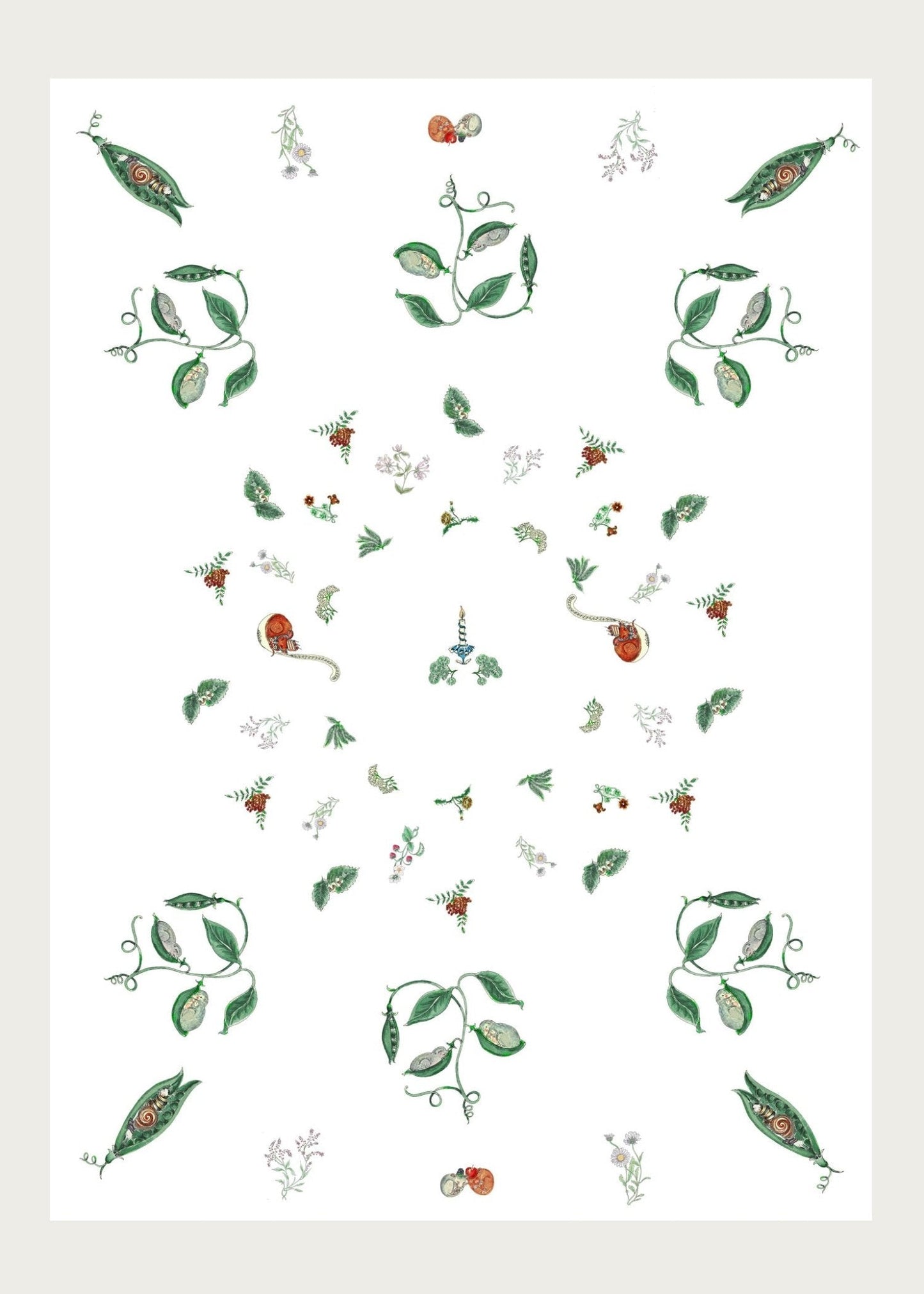 Eat the Seasons Organic Cotton Tablecloth - Forivor