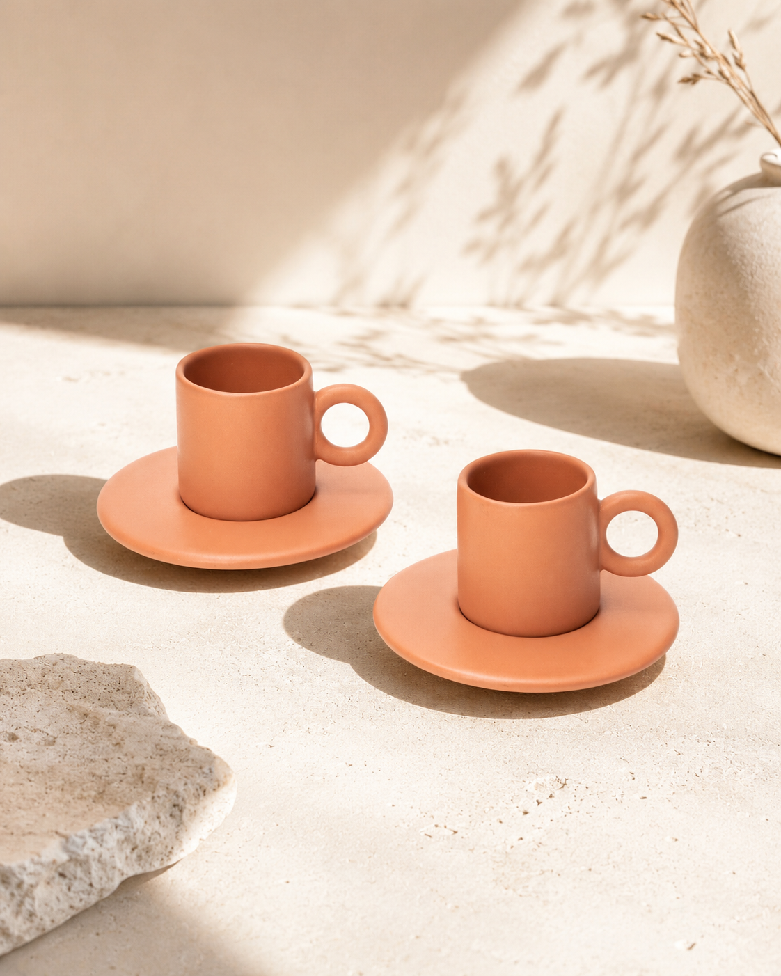 Black Lilo Espresso Cup & Saucer | Set of 2