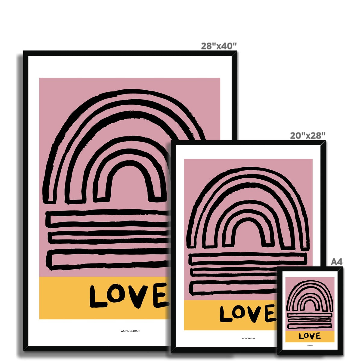 Happy Love Abstract Print