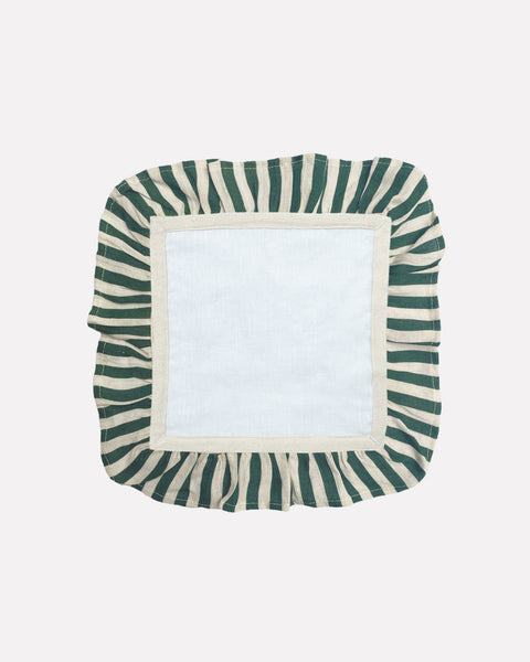 Emerald Candy Stripe - Set of 2 Napkins