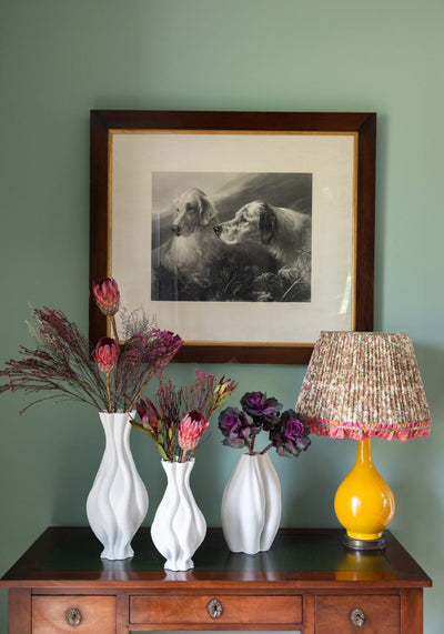 Emilie Tall White Twisted Ceramic Vase - Casa by Josephine Jenno