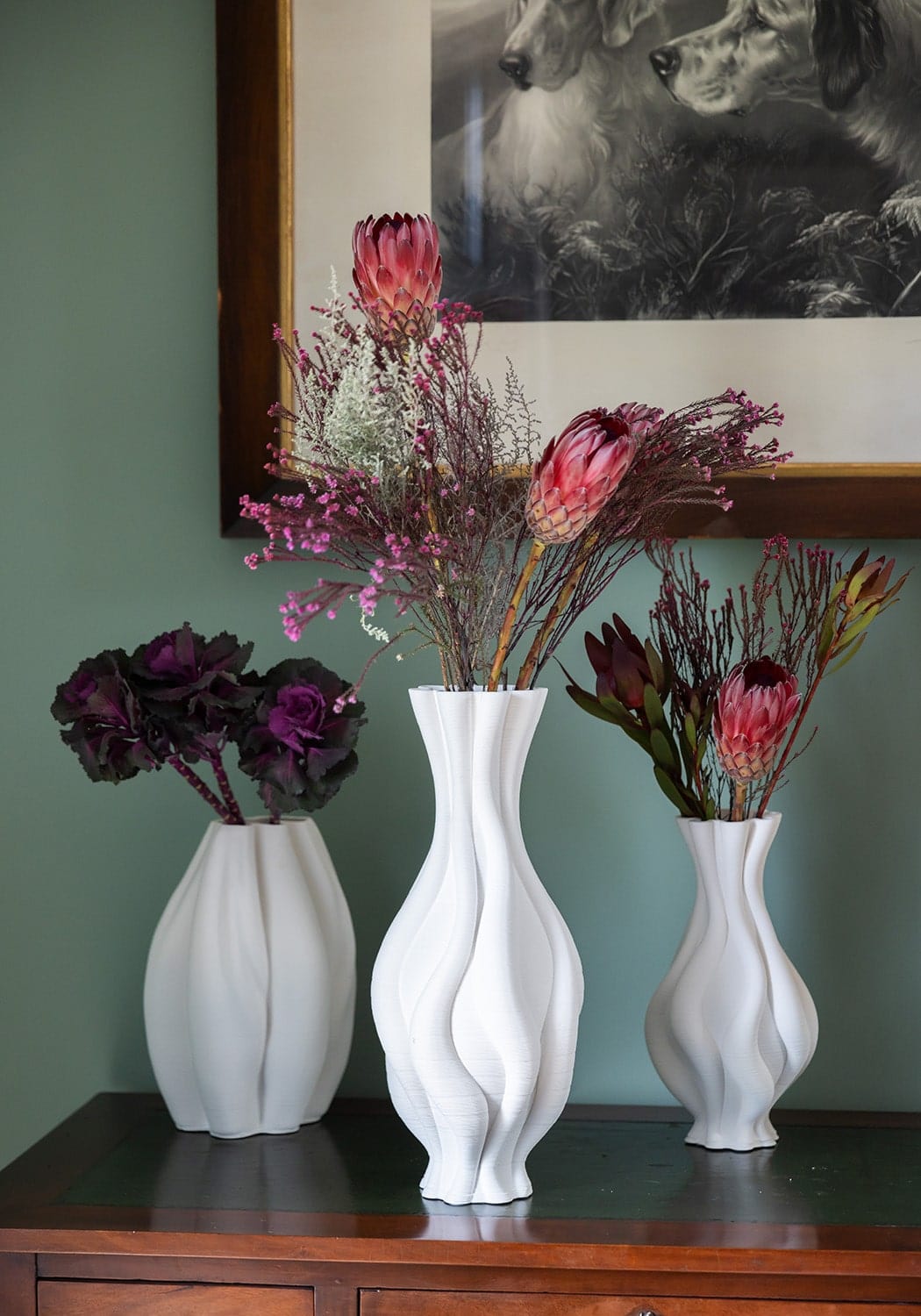 Emilie Tall White Twisted Ceramic Vase - Casa by Josephine Jenno