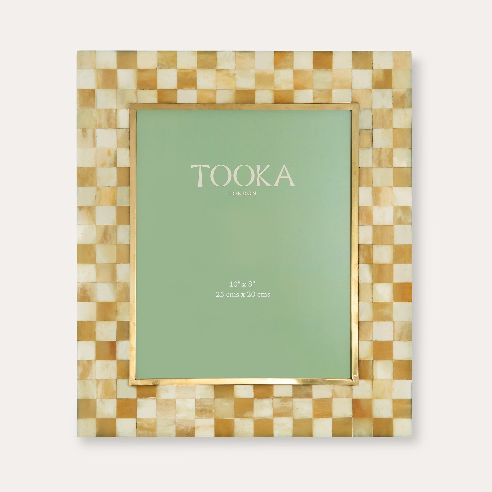 Large Photo Frame | Beige & White | Chequered