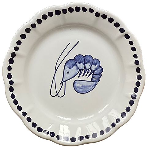 Estate Blue Prawn Plate 25cm