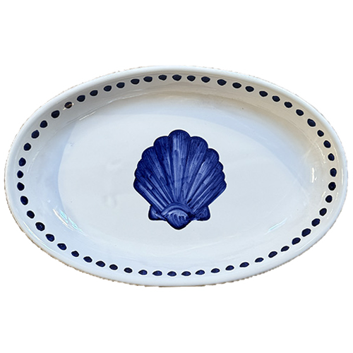 Estate Oval Platter, Blue Shell - 25cm