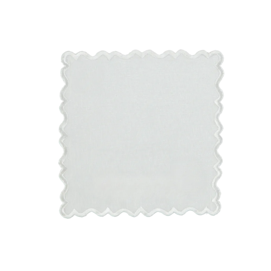 Guardanapo Cocktail Ondulado Branco