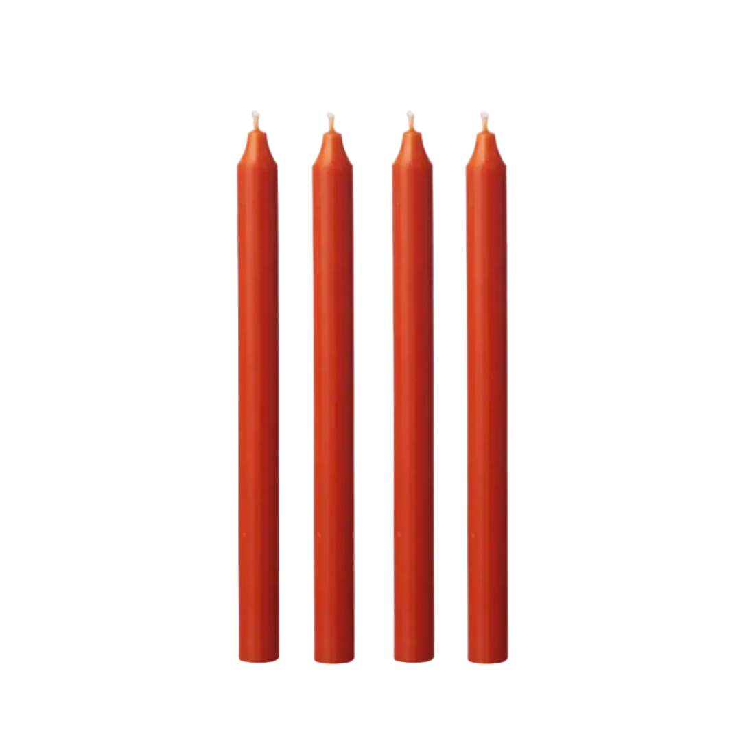 Pack 4 Velas Laranja Escuro